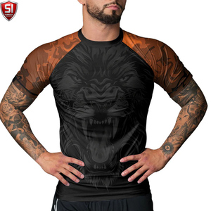 Maillot de compression unisexe à manches courtes, imprimé, séchage rapide, en Spandex/Polyester, léger, pour le sport - Product Image 5