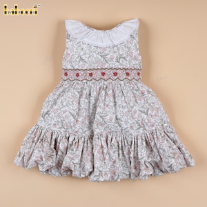 DR4527 – Vestido vintage con volantes florales y capas para niñas, venta al por mayor - Product Image 1