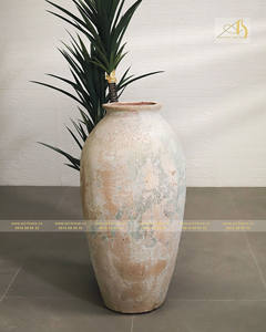 Atlantis Mexixo vieux blanc AN004H128OW céramique ronde Pot de fleur ensemble extérieur paysage jardin décor accessoires pour usage domestique - Product Image 4