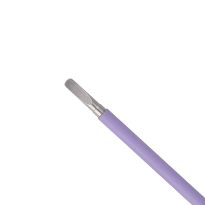 Empujador de Cutículas de Acero Inoxidable de Doble Punta para Manicura con Mango Morado, Fabricado en Nuestra Instalación - Product Image 3