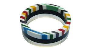 Brazalete Octagonal de Resina Ecológica con Baño de Platino, Diseño Artesanal, Clásico y Elegante para Mujer, Joyería de Moda para Bodas - Product Image 4