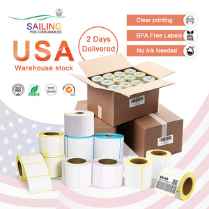 Vela Shenzhen Pegatina 4X6 Transferencia Blanco 100X150 Adhesivo térmico Waybill Etiqueta Papel - Product Image 4