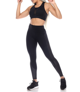 Ensemble de yoga 2 pièces pour femmes, taille haute, couleur unie, sans couture, pour fitness et entraînement sportif - Product Image 6