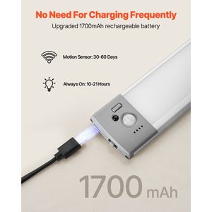 ไฟตู้เซ็นเซอร์ตรวจจับความเคลื่อนไหว 68 LED จำนวน 5 ชิ้น ไฟตู้แบบใช้แบตเตอรี่แบบชาร์จไฟได้ รีโมทคอนโทรล ไฟตู้ 68 ดวง จำนวน 5 ชิ้น - Product Image 5