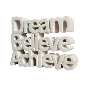 Objet décoratif de table esthétique et motivant « Dream Achieve Believe » pour la maison, le bureau ou la terrasse - Product Image 5