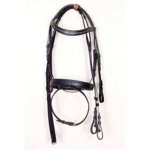 Bridon de cheval en cuir de qualité supérieure |   Ajustable et durable |   Ajustement confortable pour tous les chevaux |   Parfait pour l'entraînement et l'équitation - Product Image 4