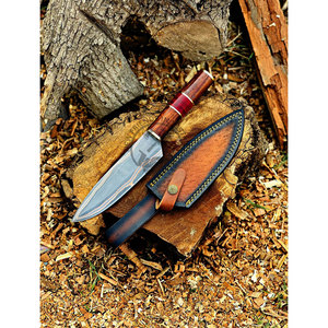 Nouvelle édition, vente en gros, couteau de chef japonais en acier damas de cuivre de luxe, fabriqué à la main, avec manche en bois, lame de 7 pouces - Product Image 1