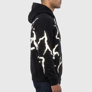 New Arrival Custom Logo <b>Men's</b> High Quality Black Hooded <b>Sweatshirt</b> With <b>White</b> Print Regular Fit Cotton Fleece Casual Autumn Wear - Product Image 3