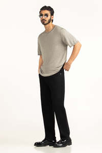 เสื้อยืดผู้ชายฤดูร้อนสั่งทำขายส่ง สีเทาอ่อน คอกลม ผ้าถัก เสื้อยืดผ้าฝ้ายถัก สไตล์มินิมอล ชุดลำลองฤดูร้อน - Product Image 4