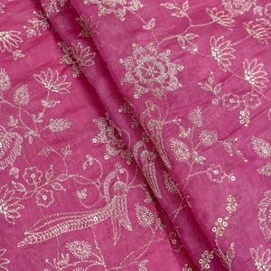 Luxury <b>Sequin</b> Embroidery Fabric Mesh Net Lace Fashion Textile For Women Garment Boutique And Wholesale Exporters - Product Image 1