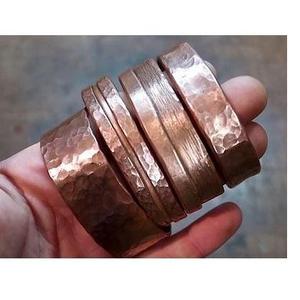 Bijoux en cuivre de qualité supérieure de style ethnique bohème faits à la main, bracelet ouvert réglable avec perles brunes, cadeau pour hommes et femmes - Product Image 5