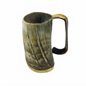 Vente en gros de chopes à bière médiévales écologiques artisanales inspirées de Game of Thrones, en corne de buffle naturelle polie, style Viking - Product Image 1
