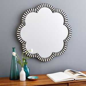 Custom Modern Rectangular <b>Silver</b> Inlay Eco-Friendly <b>Wall</b> Hanging <b>Mirror</b> Frame Handmade Decor Bedroom Bathroom Wedding Gift - Product Image 2