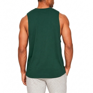 Camiseta Básica sin Mangas para Hombre, de Algodón, Suave, Ligera, Corte Regular, Transpirable, para Gimnasio, Entrenamiento, Fitness, Uso Casual de Verano - Product Image 3
