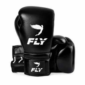 Gants de boxe en cuir noirs à lacets, légers, imperméables, à doigts entiers, pour adultes, avec logo personnalisé, équipement d'entraînement de boxe – Grande Vente - Product Image 2