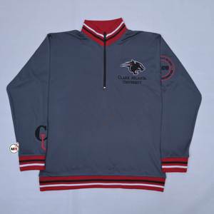 Premium Quality Custom Logo Manufacturers With Front Side And Sleeve Embroidery Half Neck Zipper Polyester Jacket For <b>Mens</b> - Product Image 3