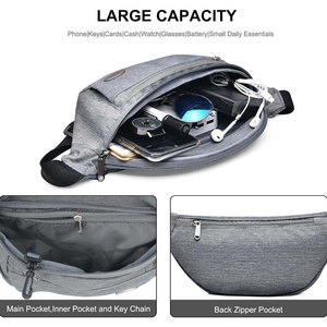 Bolsa de Pecho para Ciclismo y Cinturón de Correr, Multicompartimentos, Deportiva, Bandolera, de Lona - Product Image 3