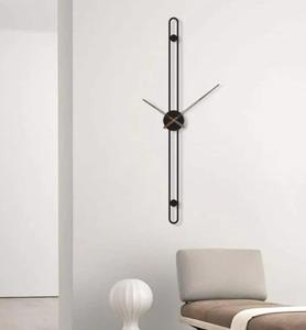 Minimalist <b>Metal</b> Wall <b>Clock</b> Geometric Design Silent Quartz Analog Hanging <b>Clock</b> for Living Room - Product Image 6
