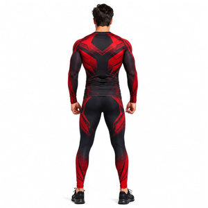 Ensemble de compression pour homme, vêtements de sport légers, tenue en deux pièces, matière respirante et extensible, design confortable, parfait - Product Image 3