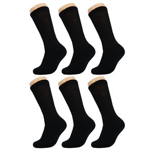 6 paires de chaussettes en coton non compressives, chaussettes de sport pour diabétiques - Product Image 1