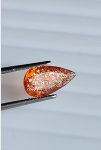 Increíbles Gemas de Confeti de Piedra Solar Natural de Calidad AAA+ Certificadas por IGI, Corte Marquesa, Rojo Anaranjado, 6x8-12x16, Gemas Sueltas para Joyería - Product Image 3