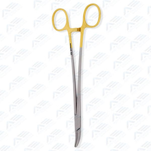 Portaagujas Heaney de 8 pulgadas (20 cm) con mordazas curvas, insertos TC, mango de anillo con trinquete, instrumentos ortopédicos de acero inoxidable - Product Image 6
