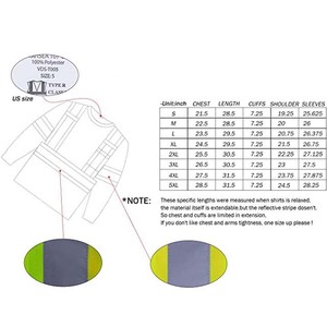 Chemise de sécurité à manches longues haute visibilité, vêtements de travail réfléchissants néon, équipement de construction, vêtements de protection avec bande argentée orange - Product Image 6