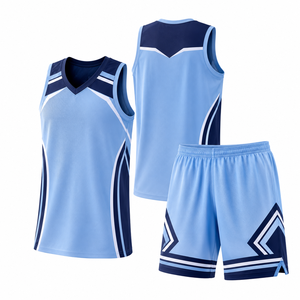 Ensemble d'uniformes de basketball personnalisés pour adultes, respirant, antibactérien, séchage rapide, grande taille, maillot d'été pour équipe complète, 100 % polyester - Product Image 1