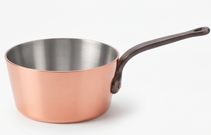 Rose Gold Polish Copper Sauce <b>Pan</b> With Stainless Steel Interior And Metal <b>Handle</b> For Kitchenware And Induction Cookers Use - Product Image 1