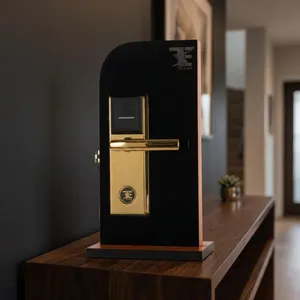 Cerradura Inteligente para Puerta de Hotel Gold TES 301SB con RFID para Sistema de Control de Acceso por Contraseña y Tarjeta - Cerradura Digital Segura - Product Image 3
