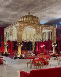 Elegance Indian Theme Mandap For Destination <b>Weddings</b> Marble Theme Outdoor <b>Wedding</b> - Product Image 5