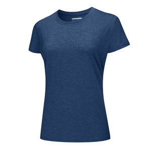 T-shirt en coton de qualité supérieure pour femmes, col rond, manches courtes, doux, respirant, décontracté, pour tous les jours, bureau, collège, voyage - Product Image 1