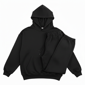 Sweat-shirt à capuche et pantalon de survêtement de haute qualité pour hommes, ensemble personnalisé deux pièces, pour toutes les saisons, tenue de sport quotidienne - Product Image 3
