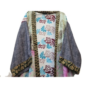 Kimono Abierto Vintage para Mujer, con Cinturón, Elegante, Bordado a Mano, de Seda, Estilo Sari Indio, Bata de Baño, Ropa de Dormir, Camisón - Product Image 4