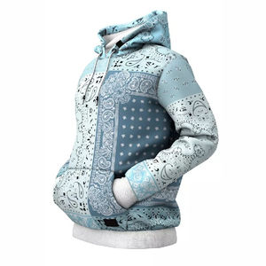 Sweat à capuche imprimé patchwork personnalisé Up Felt pour homme, streetwear, coupe ample, 100% coton, pour streetwear - Product Image 6