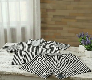Conjunto de Pijama Corto de Algodón Térmico de Lujo para Mujer, Estampado a Mano, Reversible, Cómodo, Ropa de Dormir de Verano, Camisa Tejida para Estar en Casa - Product Image 3