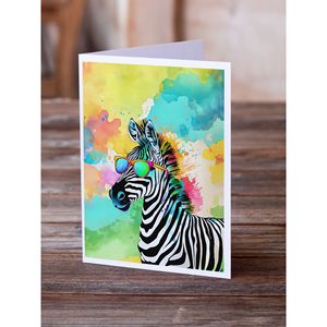 Whimsical A7 Tamaño 5x7 New Hippie Animal Zebra Tarjetas de notas en blanco Paquete de 8 con sobres Tarjetas de felicitación - Product Image 2