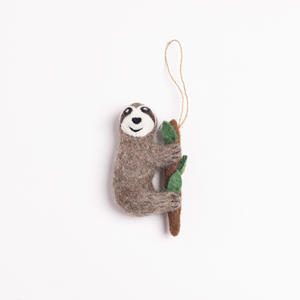 Handmade Felt <b>Sloth</b> Ornament Wool Hanging Christmas Tree Decor Keychain <b>Gift</b> for Child Animal Lovers Wholesale Bulk - Product Image 1
