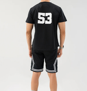 Nouvelle Collection 2026 : T-shirts et Shorts Homme Style Urbain Effet Vieilli 100% Coton Taille Élastique Coupe Ample - Product Image 4