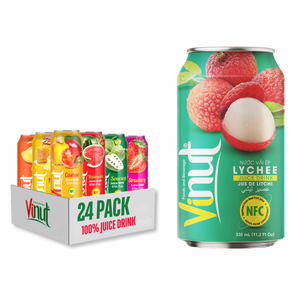 เครื่องดื่มน้ำลิ้นจี่ vinut 330มล. ปราศจากน้ำตาลเครื่องดื่มสดชื่นราคาโรงงานเวียดนามฉลากส่วนตัว - Product Image 1