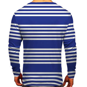 Camiseta deportiva personalizada de LICRA y algodón de alta calidad para hombre, informal, lisa, ajustada, para correr, gimnasio, estampado de logotipo, transpirable - Product Image 5