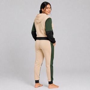Custom Logo Ladies Gym Sportswear Breathable Solid Pattern Oversized Long Sleeve Hoodie and <b>Joggers</b> Set Tracksuit for Women's - Product Image 4