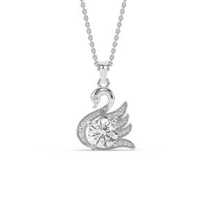 Colgante de Diamante Cultivado en Laboratorio con Certificación IGI, 1.5 Quilates, Color D/E/F, Plata 925, Estilo Único y Lujoso, Corte Brillante, Ligero, para Boda - Product Image 1