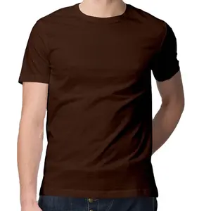 Maglietta da uomo in cotone Super pettinato e tinta unita a mezza manica da uomo autentica 4.5oz organica pura. T-shirt Softstyle 100%