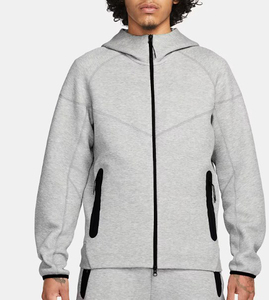 Ensemble de survêtements décontractés en molleton de haute qualité pour l'hiver, comprenant un sweat-shirt et un pantalon de jogging ample et personnalisé pour homme - Product Image 2