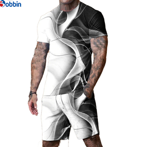 Conjunto unisex de pantalones cortos, ropa de diseñador para hombre, impresión digital, poliéster, conjunto de 2 piezas, conjunto deportivo para hombre, camiseta y pantalones cortos para gimnasio. - Product Image 1