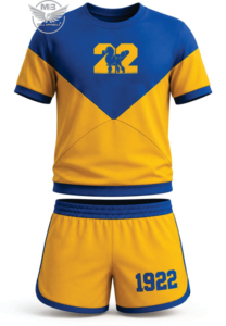Ensemble d'entraînement pour femmes personnalisé SG RHO avec broderie et impression, logo 1922, short et t-shirt en polyester à séchage rapide - Product Image 1