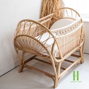 NUEVO DISEÑO 2026 Cuna de Ratán Ecológica Hecha a Mano, Cesta de Mimbre Natural, Muebles de Guardería para Recién Nacidos y Cuidado Infantil - Product Image 2