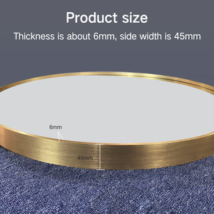 Modern Gold Round Wall <b>Mirror</b> Metal Frame Decorative Bathroom <b>Mirror</b> for Hotel Home Living Room Decor Bulk Supply - Product Image 2