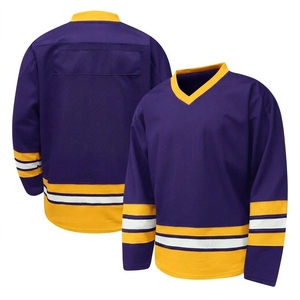 Uniforme de hockey respirant 100% polyester, logo personnalisé, maillots de hockey sur glace brodés en 3D, impression HD, maillots personnalisés pour hommes adultes, équipe personnalisée - Product Image 2